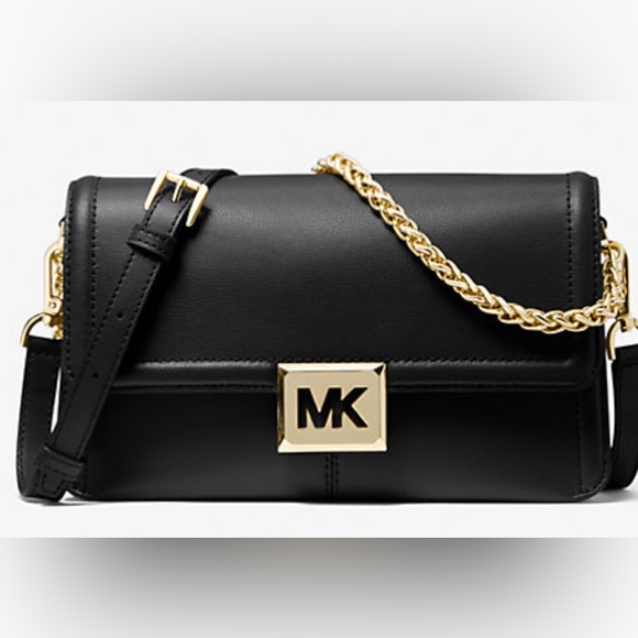 MICHAEL KORS Sonia Medium Leather Bag,Card Case,Dust Bag & Shopping Bag-NWT $759 - Picture 3 of 9